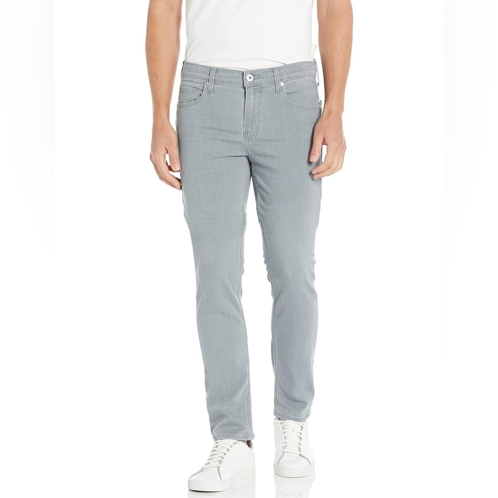 Paige Croft Slim-fit Skinny Stretch-woven Denim Jeans in Simpson Light Gray 31